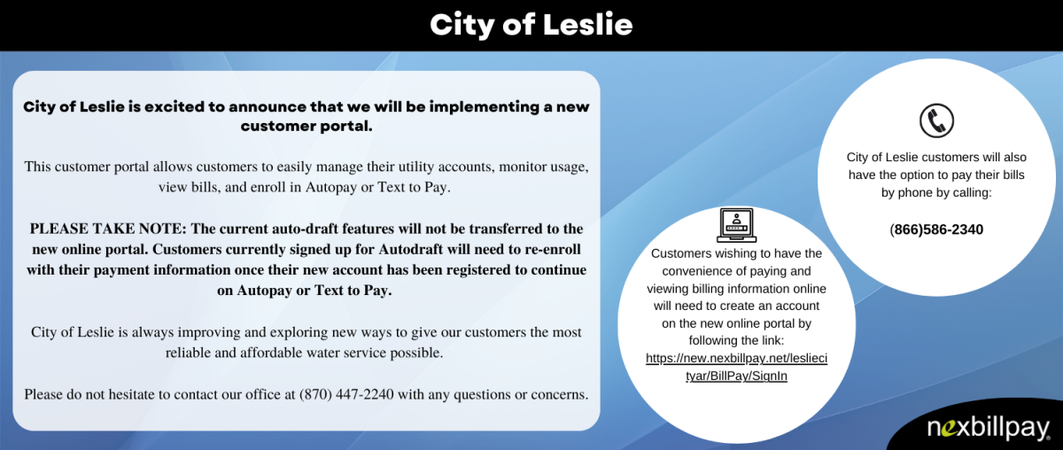 City of Leslie Payment Options